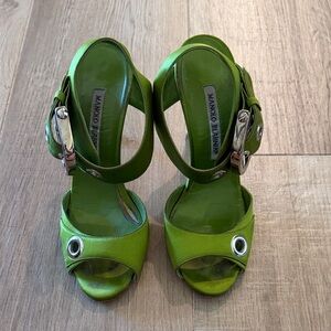 Manolo Blahnik Vibrant Green Heels